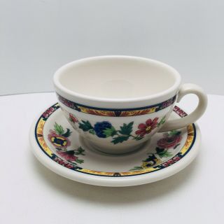 Syracuse China Dewitt Clinton Cup And Saucer Bird Of Paradise Restaurant Ware