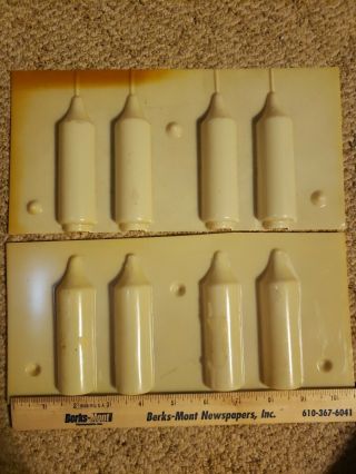 Vintage Plastic Candle Mold Taper Small Pillar