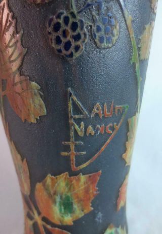 c1908 DAUM NANCY Carved Cameo Art Glass 13 