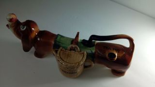 Vintage Weiner Dog Teapot With Creamer And Lid
