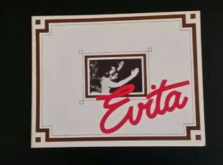 Evita Vtg 1980 Broadway Program Playbill Loni Ackerman Scott Holmes - Jon Cypher