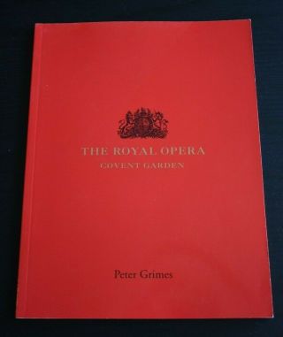 Royal Opera House Programme Peter Grimes 1995