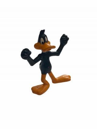 Vtg Warner Bros Daffy Duck 1991 Figure Toy Figurine 3 " Plastic Cake Topper