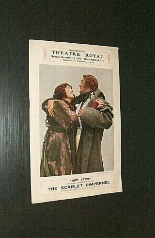 Bournemouth Theatre Royal 1919 Programme.  The Scarlet Pimpernel