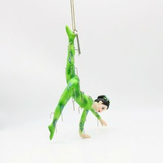 Authentic Cirque Du Soleil Ornament Bright Green Aerobatic Dancer Read Descr.