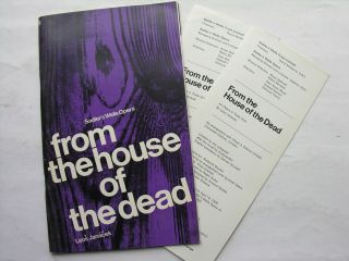 1967 From The House Of The Dead Janacek Sadler’s Wells Roderick Brydon