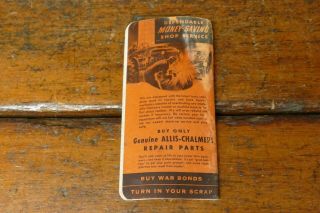 Vintage 1944 Allis - Chalmers Reference Book For Farmers - Burch Implement Co 2