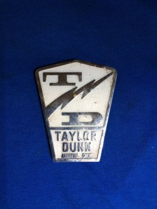 1965 Taylor Dunn Golf Cart Emblem (anaheim.  Calif. ) Ja45 Vintage Tag