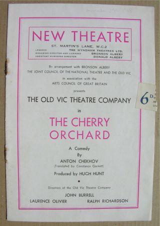 1948 The Cherry Orchard Chekhov Edith Evans,  Robert Eddison,  Cedric Hardwicke