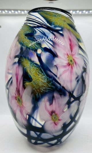 Vintage Charles Lotton Art Glass Vase