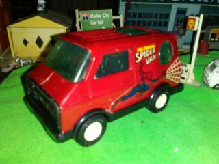 Vintage Buddy L.  Mini The Spider Van Japan Red & Black 1980 