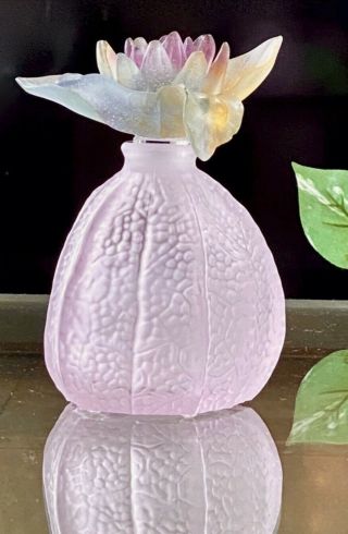 Stunning Daum Crystal Pate De Verre Physalis Perfume Bottle 02468 Perfection
