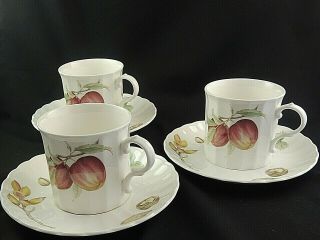 Belle Terre By Mikasa Maxima Flat Cup & Saucer Set 3 " - Set Of 3