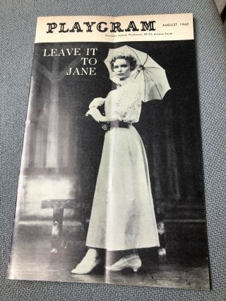 Leave It To Jane Playbill Sheridan Square 1960 Kathleen Murray Dorothy Greener