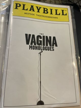 The Vagina Monologues Playbill Audra Mcdonald Swooshes Kurtz Julie Kavner