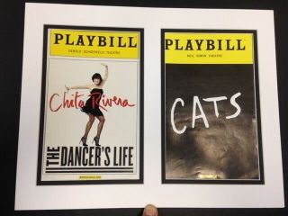 Picture Framing Mat 11x14 For Two Playbill White With Black Liner