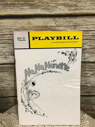1971 No,  No,  Nanette 46th Street Theatre Ruby Keeler Broadway Memorabilia