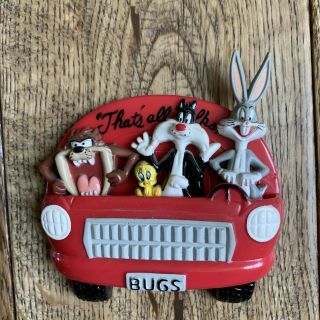 Vintage 1997 Warner Bros Looney Tunes Fridge Magnets Bugs Bunny Taz Sylvester
