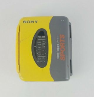 Vintage Sony Walkman Sports Wm - Sxf10 Am/fm Radio & Cassette Player