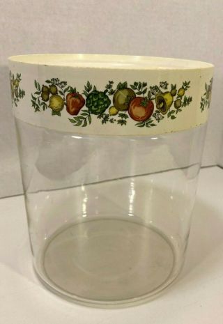 Vintage Pyrex Spice Of Life See N Store Glass Canister Container 7 1/4 " Tall