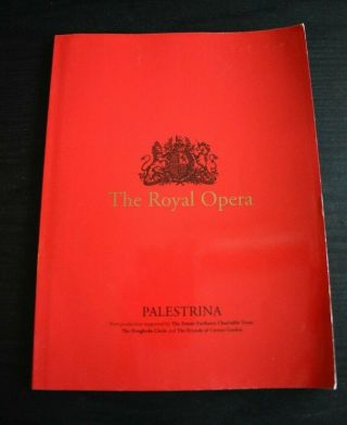 Royal Opera House Programme Palestrina 1997