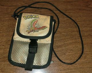 1990’s Pokemon Gameboy Color Gold Carrying Case Ho - Oh Vintage Nintendo Bag