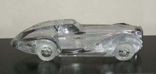 1984 Daum France Crystal " Riviera Coupe / Bugatti " Car Sculpture