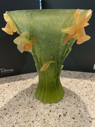 Daum - France - Jonquille Daffodil Vase - Boxed 5