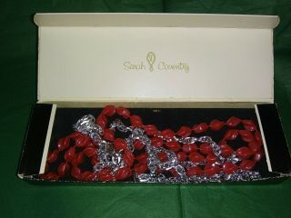 VINTAGE SARAH COVENTRY RED BEADS 36 
