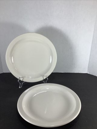 Set Of 2 Vintage Homer Laughlin Best China White 9 " Plate Restaurant Ware