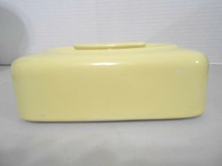 Hall China " Hercules " Butter Dish Ceramic Yellow Refrigerator - Lid Only