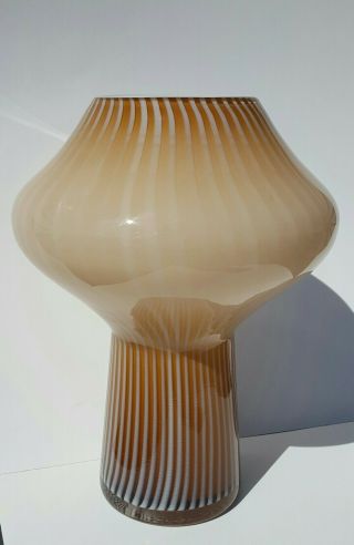 1956 Venini Murano By Massimo Vignelli Spiral Fungo Lamp Base Hand Blown Vintage