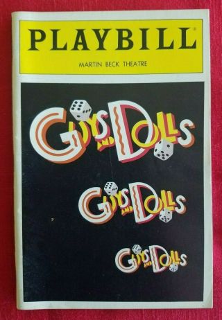 Playbill " Guys And Dolls " May.  1992 Martin Beck Theatre
