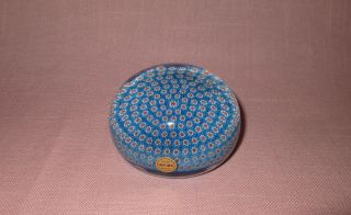 Vintage St Saint Louis French Crystal Art Glass Millefiori Paperweight 1982