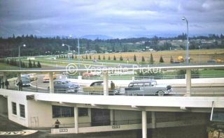 Vintage Slide Sl87 ☆ 1955 Seattle Tacoma Airport Cars Ramp 241a