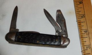 Vintage Imperial Usa Pocket Folding Knife 3 Blade And Opener