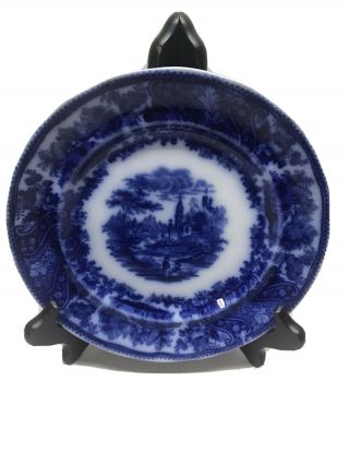 Antique Burgess & Leigh Flow Blue Middleport Pottery Plate Nonpareil 1880s