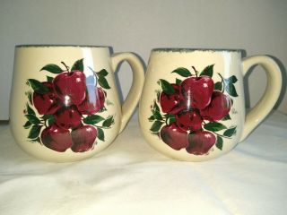 Home & Garden Party Stoneware Apple Mugs - Set Of 2