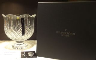 Nib House Of Waterford Crystal Anniversary Centerpiece Footed Trifle Bowl