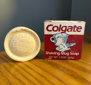 Vintage Colgate Shaving Mug Soap 1.  75 Oz.  Box