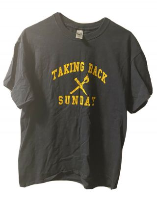 Taking Back Sunday Concert￼ ￼t - Shirt L Vintage Faded Black
