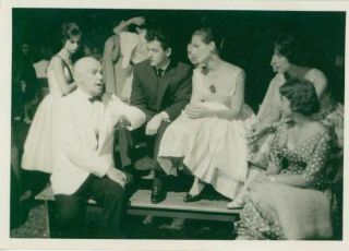 Small Photograph Of American Dancer Ted Shawn With Members Of Ballet Rambert.