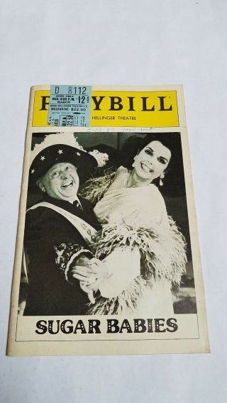Vintage Broadway Playbill 133 - Sugar Babies Mickey Rooney Ann Miller