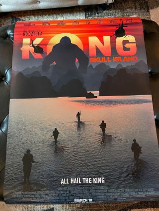 Kong Skull Island Theatrical Poster 27x40 D/s Near See Photos
