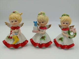Vintage Homco Christmas Angels Figurines Set Of Three 5402 Home Interiors