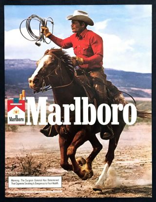 1983 Marlboro Man Darrell Winfield Photo Marlboro Cigarettes Vintage Print Ad 2