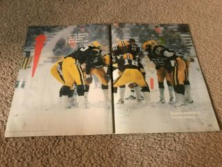 Vintage 1980s Green Bay Packers Sports Illustrated Poster Print Ad Lambeau Field