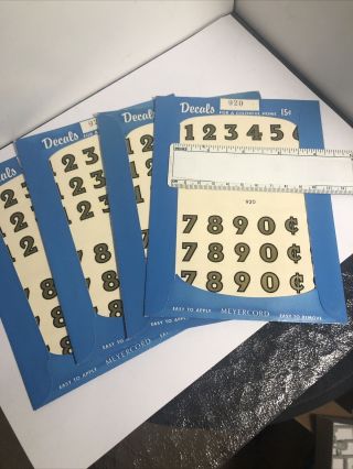 4 Packs Of Decals Vintage Great For Restorations Small Numbers See Pictures