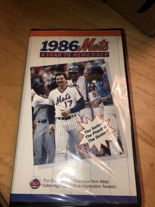 York Mets Vintage 1986 A Year To Remember Vhs Video Tape