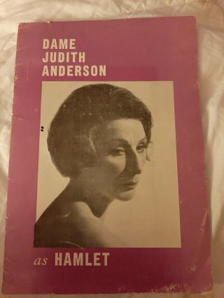 Dame Judith Anderson Vintage Hamlet Program